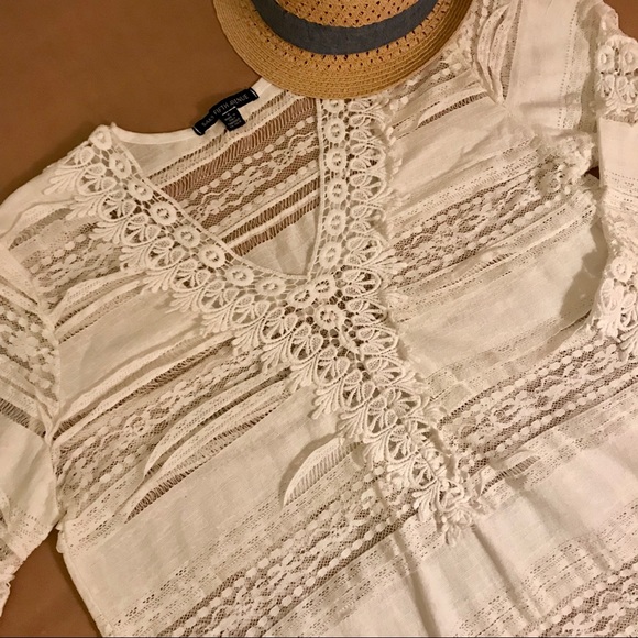 COMING SOON! White Lace Swim Cover-up - Picture 2 of 2